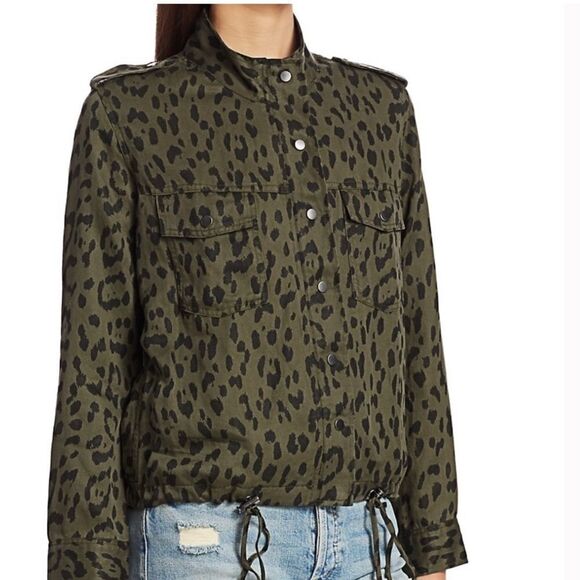 Rails Collins, green, leopard Tencel jacket size extra small - Picture 3 of 11